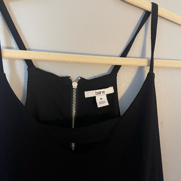 Bar III black zipper back flowy tank top M - Picture 2 of 5